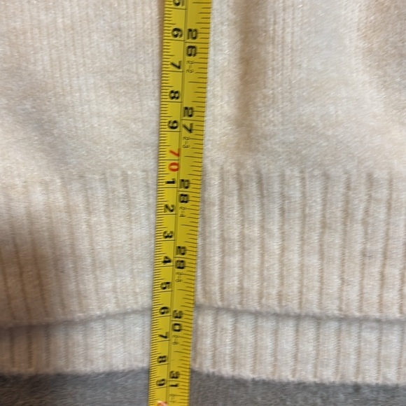 Mango Cream and Blue V-Neck Sweater with Nautical Stripes - Picture 7 of 9